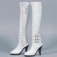 thumbnail image 3 of Botas Largas con Hebilla y Cremallera perfke para Figuras de Acción 1/6 Blanco, 3 of 5