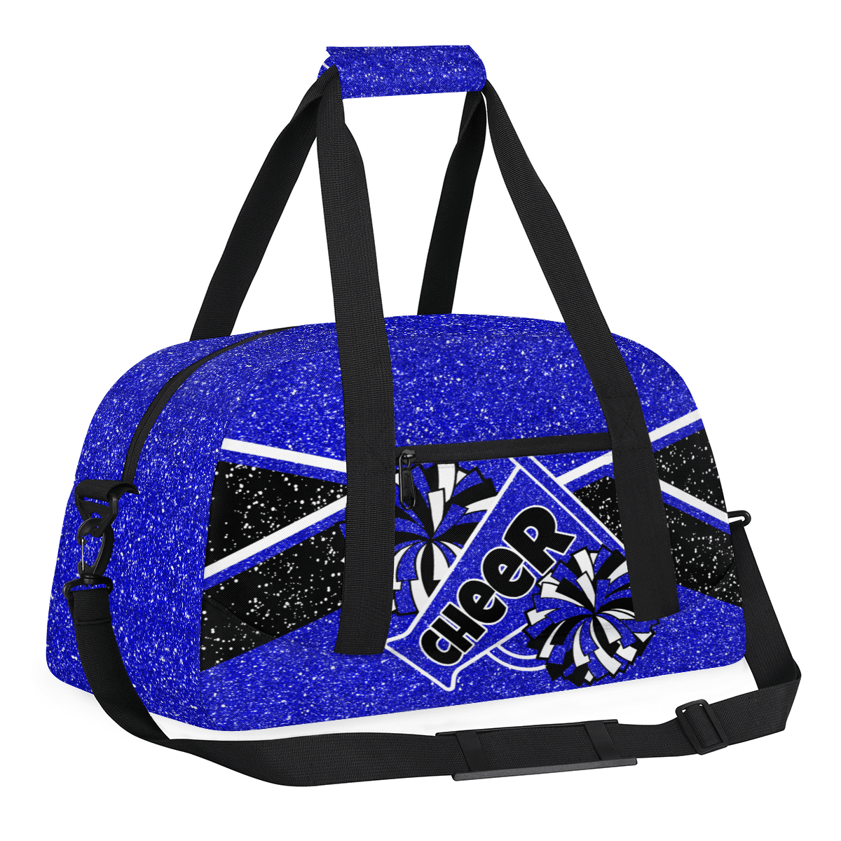 Herdesigns Cheer Bag Sports Duffle Bags Cheerleader Blue Gym Bag Weekender Travel Bag Waterproof Overnight Bag Carry On Travel Tote Bag Dance Bags