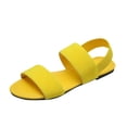 thumbnail image 1 of CHGBMOK Sandals Womens Elastic Roman Style Spring and Summer New Flat Sandals Sizes 36-43, 1 of 6