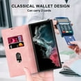 thumbnail image 3 of TECH CIRCLE Samsung S22 Ultra Wallet Case, RFID Blocking Credit Card Holder PU Leather Magnetic Flip Stand Case for Samsung Galaxy S22 Ultra,Pink, 3 of 10