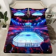 thumbnail image 2 of Manfei Modern Ice Hockey Twin Sheet Sets, Sports Competition Twin Fitted Sheet, Child Sports Lover Flat Sheet, Luxury Bedroom Decor, 3 Pieces, 2 of 7