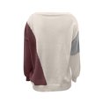 thumbnail image 7 of Herrnalise Women's Knitted Crop Tops Autumn And Winter Casual Round Neck Pullover Blouse Long Sleeve Patchwork Tops Sweater Pullover Jumper Sweaters, 7 of 7