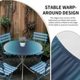 thumbnail image 2 of Blue Teal Grey Ombre Round Tablecloth for 36-44 Inch Tables,Fitted Table Cover with Elastic Edge,Farmhouse Gradient Minimalist Waterproof Outdoor Table Cloth Protector for Patio Garden Dinner Picnic, 2 of 9