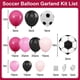 thumbnail image 2 of Kit de arco con forma de guirnalda de globos GRESATEK para fiesta de fútbol, negro y rosa intenso, 2 of 7