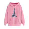 thumbnail image 1 of Sweat à Capuche pour Femmes Mode Femmes Décontracté Imprimé T-shirt à Manches Longues Chemisier Col Rond Casual Tops Pull-Over Cordon de Serrage Sweatshirt, 1 of 4