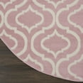 thumbnail image 3 of Nourison Bliss Transitional Moroccan Pink 5'3" x Round Area Rug, (5' Round), 3 of 6