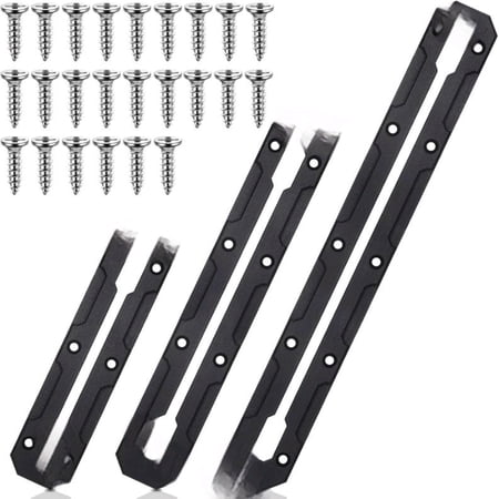 3 Sets Kayak Low Profile Track for Fishing Rod Holder Kayak Track Mount Accessories for Cup Holder Kayak Rail Track for Paddle Holders Free Installation Screws(3 6 9 )