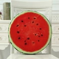 thumbnail image 4 of 3D Fruit Stool Stump Cushion, Watermelon Slice Memory Foam Cushion, Pillow Doll Seat Pad Home Decor,15.74in(Red), 4 of 6