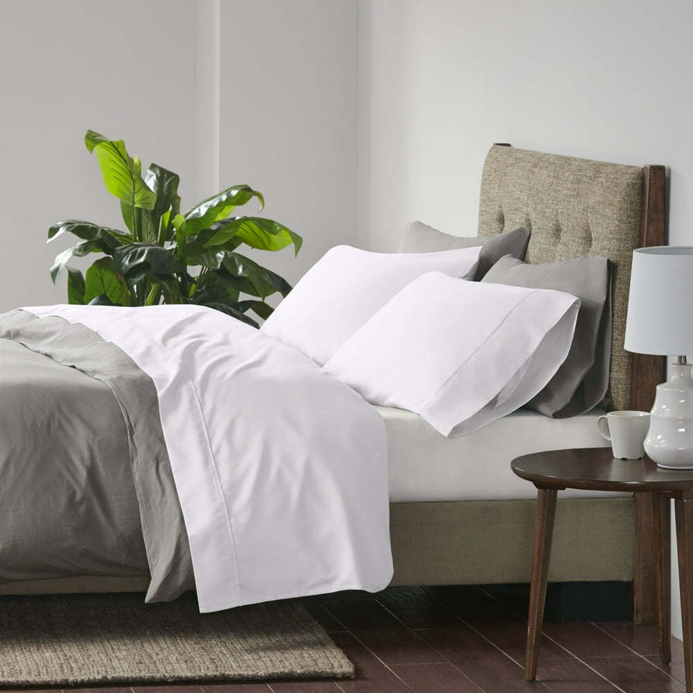 Beautyrest 600 Thread Count Cooling Cotton Rich Sheet Set, White, Queen