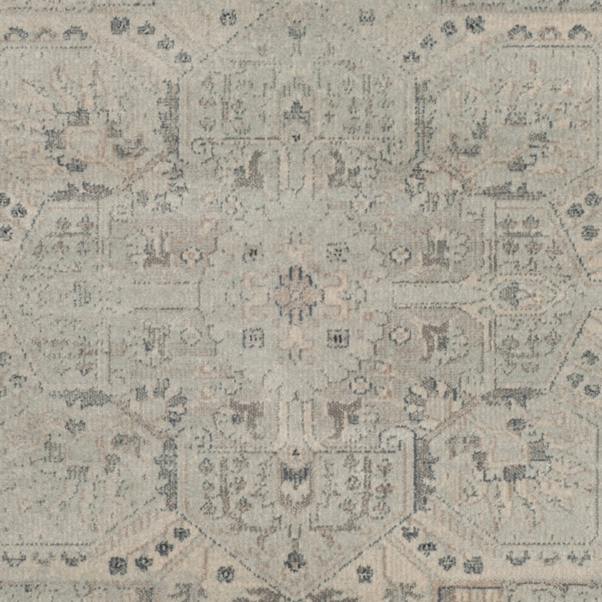 SAFAVIEH Vintage Adrian Traditional Area Rug, Light Blue, 9' x 12'