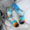 thumbnail image 5 of Rateoe Astronaut Tropical Dolphin for Women Casual Calf Socks - Cute Crew Socks - Thin Soft Above Ankle Socks Size 5-11, 5 of 6