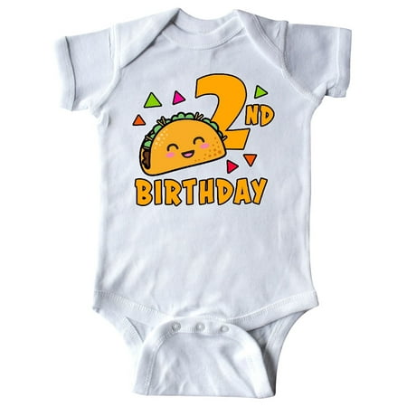 

Inktastic 2nd Birthday with Taco and Confetti Gift Baby Boy or Baby Girl Bodysuit