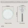thumbnail image 6 of Forno Acqua AcquaSPA Retrofit Shower, Overhead Rainfall Shower, Handheld Shower Head, Body Jets, 6 Way Diverter, Brushed Nickel Finish, 1.8 GPM Flow Rate, 6 of 13