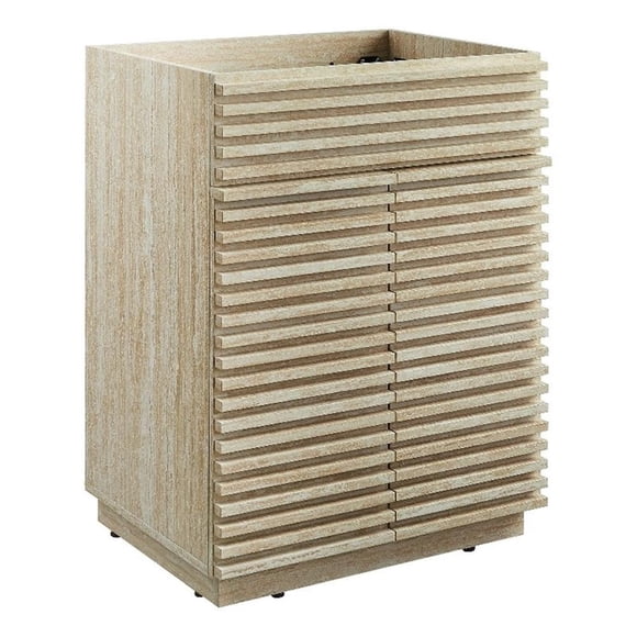 Pemberly Row Bathroom Vanity Cabinet (Sink Not Included) in Travertine