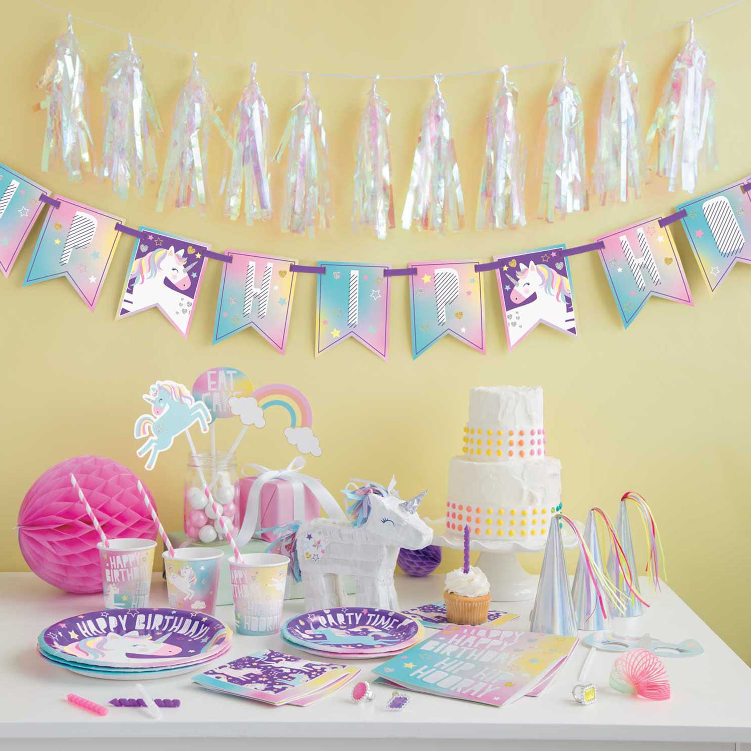 Unicorn Pinata Mini Party Decorations Birthday Accessories Event 