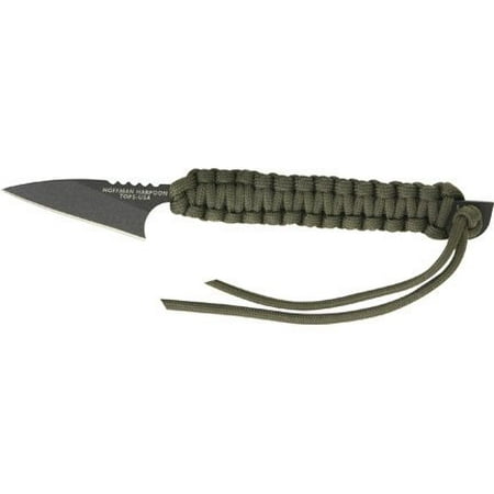 Tops Knives HOFHAR01 Standard Hoffman Harpoon Fixed Blade Knife with OD Green Wrapped Paracord Hand Multi-Colored