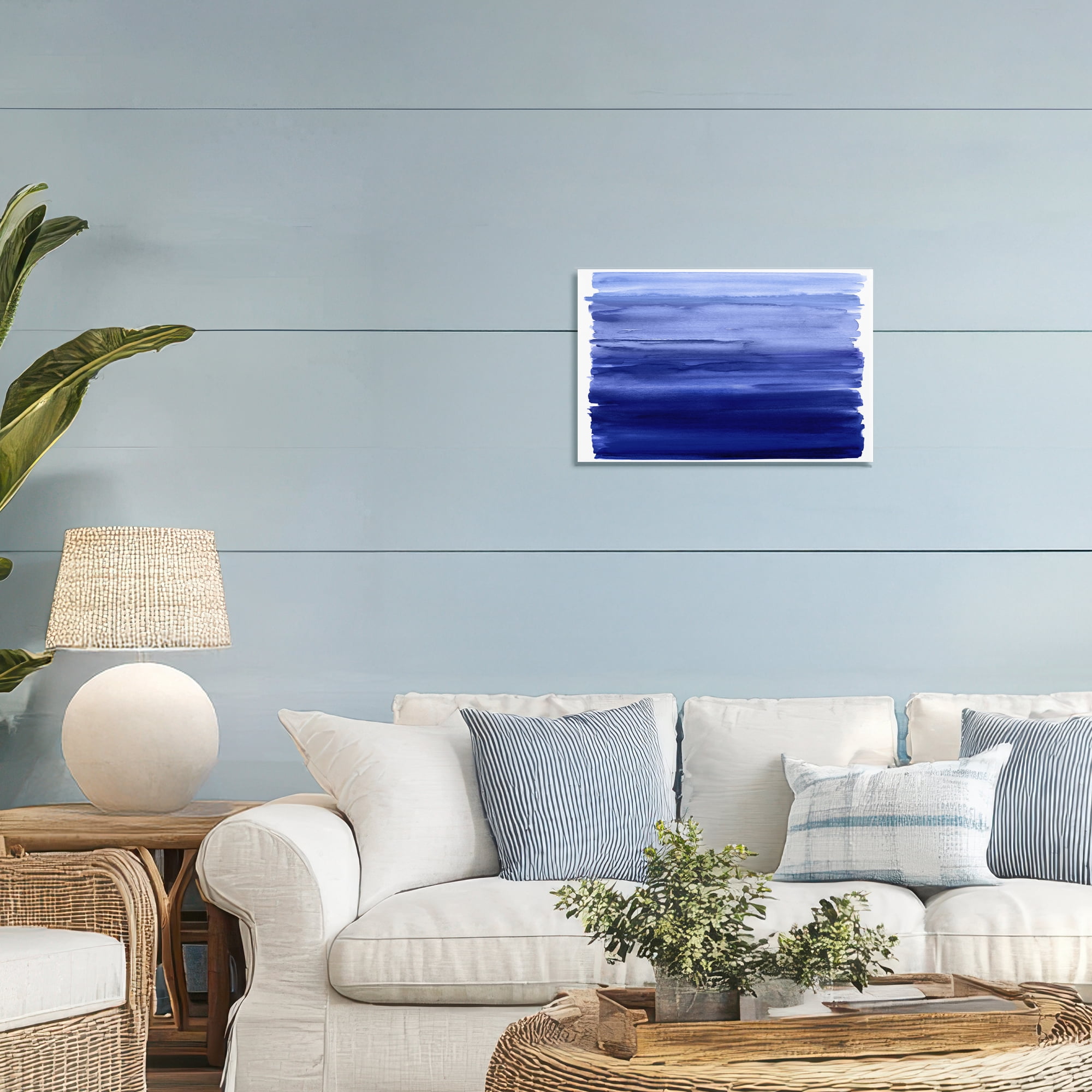 Stupell Industries Oceanic Ombre Blue Canvas Wall Art, design by Allie Corbin