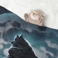 thumbnail image 2 of Pofeuu Moon Wolf Warrior Print Puppy Blanket,Dog Blankets,Pet Blanket Cozy Cat Blankets for Indoor Cats, Fuzzy Pet Blanket for Kitten Doggy Dog Blankets-Small, 2 of 8