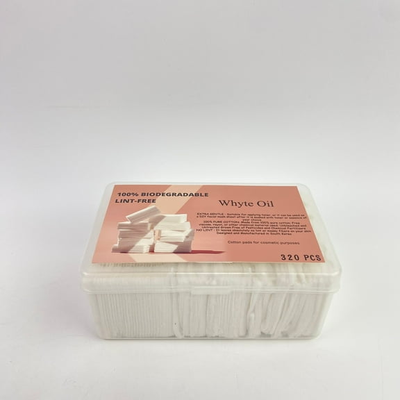 Whyte Oil Cotton pads for cosmetic purposes，5-Layer 100% Cotton Pads for Cosmetic Application and Product Removal, 2" x 2.75", White, 320-Count