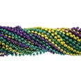 thumbnail image 3 of 33" Round Metallic Purple, Gold and Green Mardi Gras Beads - Case (60 Dozen), 3 of 3