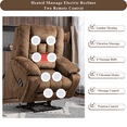thumbnail image 3 of JUUXO 4-Motor Power Lift Chair with Heat & Massage - Power Adjustable Headrest, Backrest, Lumbar & Footrest - 27-inch Wide Seat Lay Flat Recliner with Cup Holders - Big Tall 400 lbs, 3 of 12