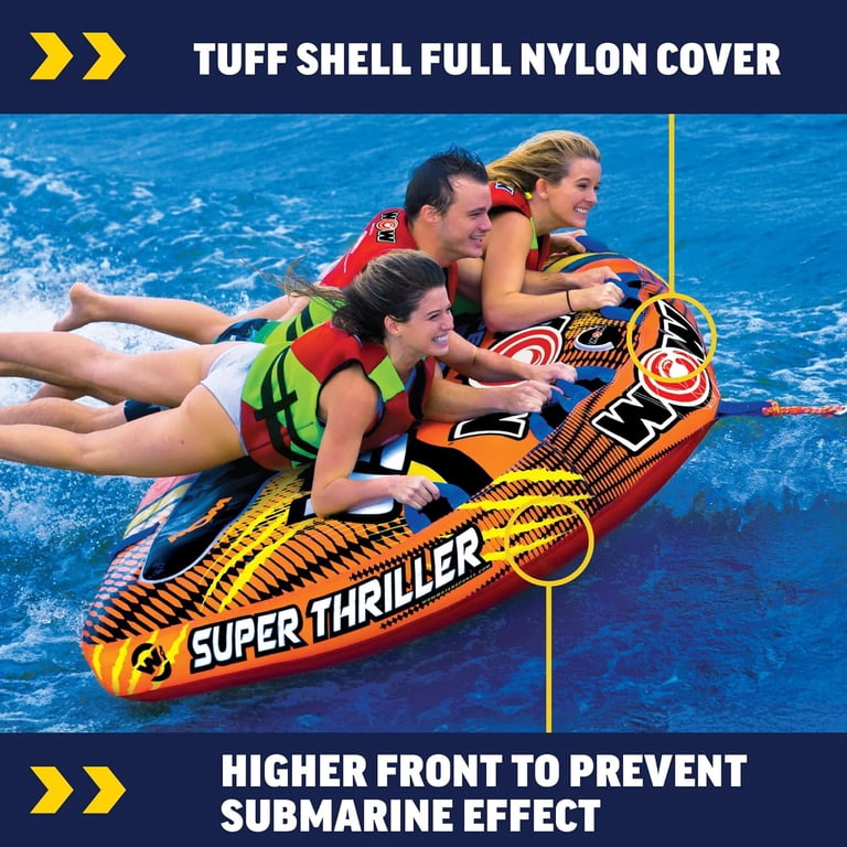 WOW Sports, Towable Water Tube, Super Thriller for 1-3 Riders