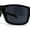 Shiny Black Black, variant on Mens Classic Thick Plastic Horn Sport Sunglasses Matte Black Silver Mirror