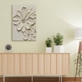 thumbnail image 4 of White Textured Flower Canvas Wall Art, Neutral Floral Abstract Print, Modern Minimalist Flower Artwork, Black and White Botanical Wall Decor for Living Room Bedroom, 4 of 7