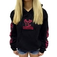 thumbnail image 3 of Pullover Hoodie - Black with Pink BuckedUp® Logo, 3 of 3