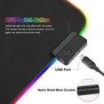 thumbnail image 5 of Alfombrilla de Ratón Gaming XXL RGB (800 x 300 x3 mm), 14 Efectos de Iluminación LED, Impermeable, Antideslizante, Resistente al Desgaste para Gamer, Computadora, PC JM, 5 of 5