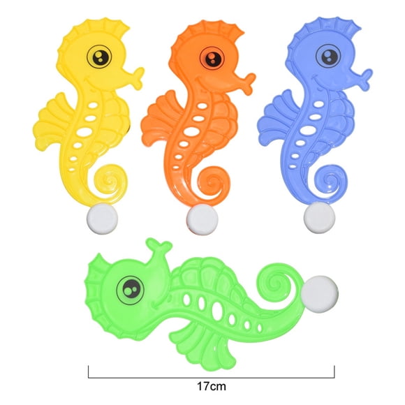 B Kids Pool Sink Training Diving Toy Set 4 Seahorses Swimming Practice Underwater Skill Development Bath Time Fun Beach Games Summer Activity 0.16 Pounds