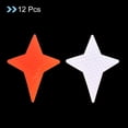 thumbnail image 3 of Uxcell Reflective Stickers, 12 Pack 2.87 x 2.17 Inch Adhesive High Visibility Night Safety Tape Reflector, Orange, 3 of 5