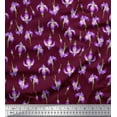 thumbnail image 1 of Soimoi Purple Rayon Fabric Orchid Floral Print Fabric by Yard 42 Inch Wide, 1 of 1