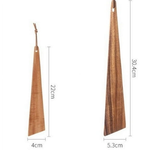 JingChun 2Pcs Wood Spatula for Cooking, Small Wood Flipper, Non-Stick Spatula Set, Egg Scraper, Multi-Purpose Spatulas for Flipping, Serving, Scraping & Turning