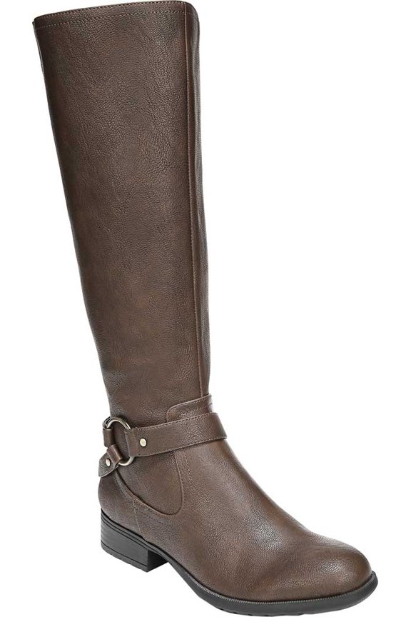 Women's Life Stride X-Felicity Wide Calf Riding Boot Dark Tan Polyurethane 6.5 M