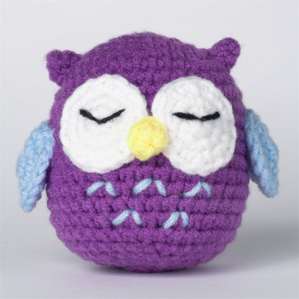 Animal Crochet Kits DIY Owl Penguins Crochet Kits Include Crochet Hook, Yarn, Needle, Plastic Eyes, Knitting Marker