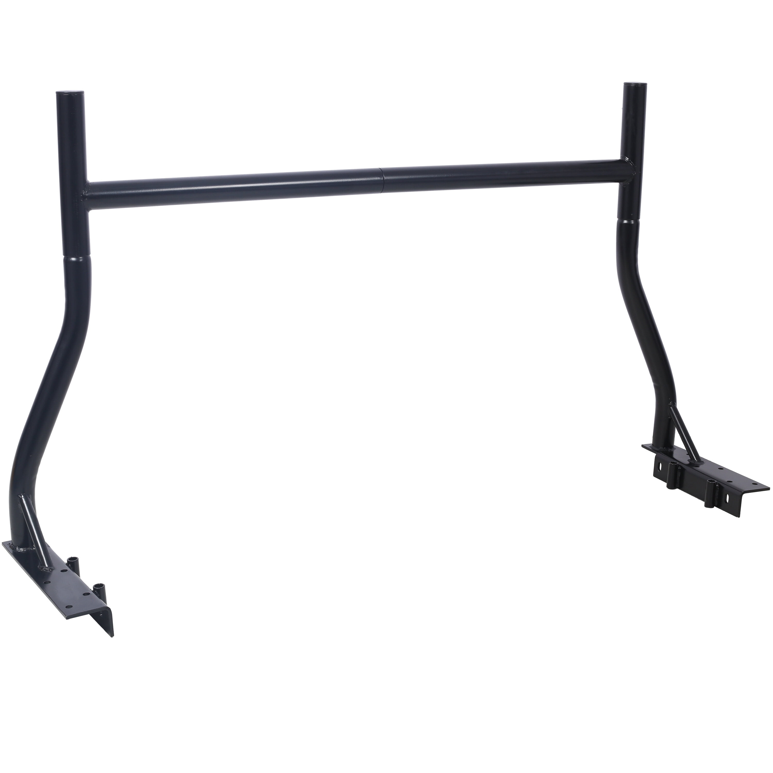 Double Size , 800Ibs Capacity Extendable Steel Pick-Up Truck Ladder Rack Two-bar Set - Black, Black ,Steel ,
