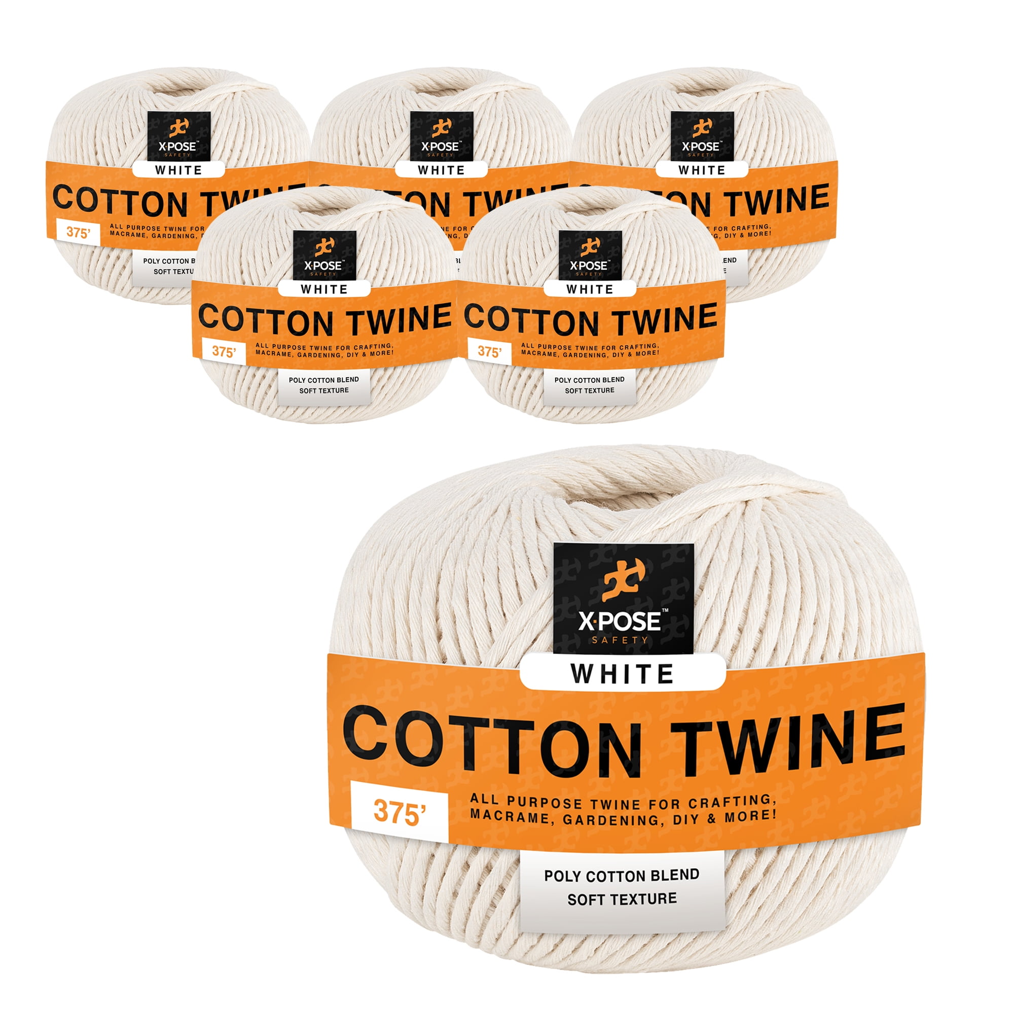 Twine String,500 Feet Cotton Butchers Twine String Cooking Kitchen Twine  for Crafts Roasting Gift Wrapping DIY Decoration Gardening Packing  Materials,Orange 