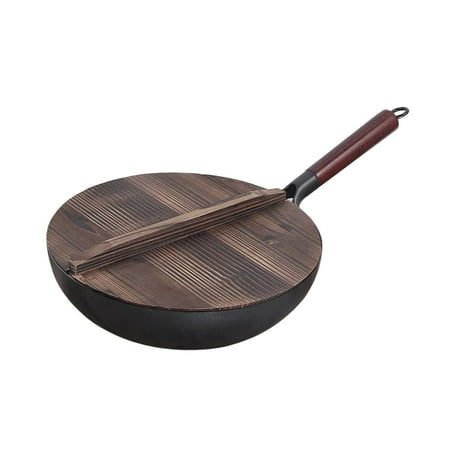 

Wok Pan Cookware Non Coating Nonstick Household Wok Pan with Lid Frying Pan for