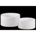 thumbnail image 1 of Ceramic Round Pot With Combed Gloss Finish, Set of Two, White, 1 of 1