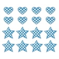 thumbnail image 1 of Uxcell 32 Pcs Parches Bordados de Corazón Estrella a Planchar apliques para chaqueta colección de mezclilla ropa vestido sombreros jeans accesorio DIY, Azul/Blanco, 1 of 6