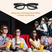 Uxcell 4Pcs Polarized 3D Viewing Glasses, Passive Circular 3D Glasses, Black