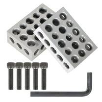 ALL-CARB 1 x 2 x 3 Matched Ultra Precision Parallel Blocks Set, 23-Hole 0.0001 Inch Alloy Steel, 123 Parallel Block Set with Screws and Hex Key