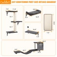 thumbnail image 4 of COZIWOW Wall Mounted Cat Furniture, Cat Wall Shelves and Perches, Floating Cat Shelves for Wall Set of 5, Grey, 4 of 9