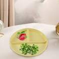 thumbnail image 2 of Assiettes Compartimentées, 3 Compartiments Réutilisables Légères pour le Souper Entraînement Enfants Jaune, 2 of 9