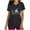 Black, variant on lcziwo 2025 Scrub Tops for Women St. Patrick's Day Stretchy Scrubs Summer Casual V Neck Shrits Holiday Short Sleeve Work Top with Pockets Black L Vacation Sales