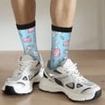 thumbnail image 6 of Hirioo Funny Cute Teeth Pattern Adult Middle Tube Socks Breathable Sock Non-Pilling,Contrasting Color Design, 6 of 6