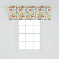 thumbnail image 2 of Ambesonne Dinosaur Valance Pack of 2, and Mom Dinos Eggs, 54"X18", Multicolor, 2 of 4