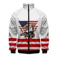 thumbnail image 3 of Chaquetas con cuello alto en 3D con estrellas y rayas estadounidenses y bandera de EE. UU., chaqueta con cremallera para hombre y mujer, chaqueta informal de manga larga, abrigo, ropa para hombre, 3 of 4