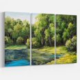 thumbnail image 1 of Impression sur toile « Summer Day Lake In Forest » Design Art, 1 of 2